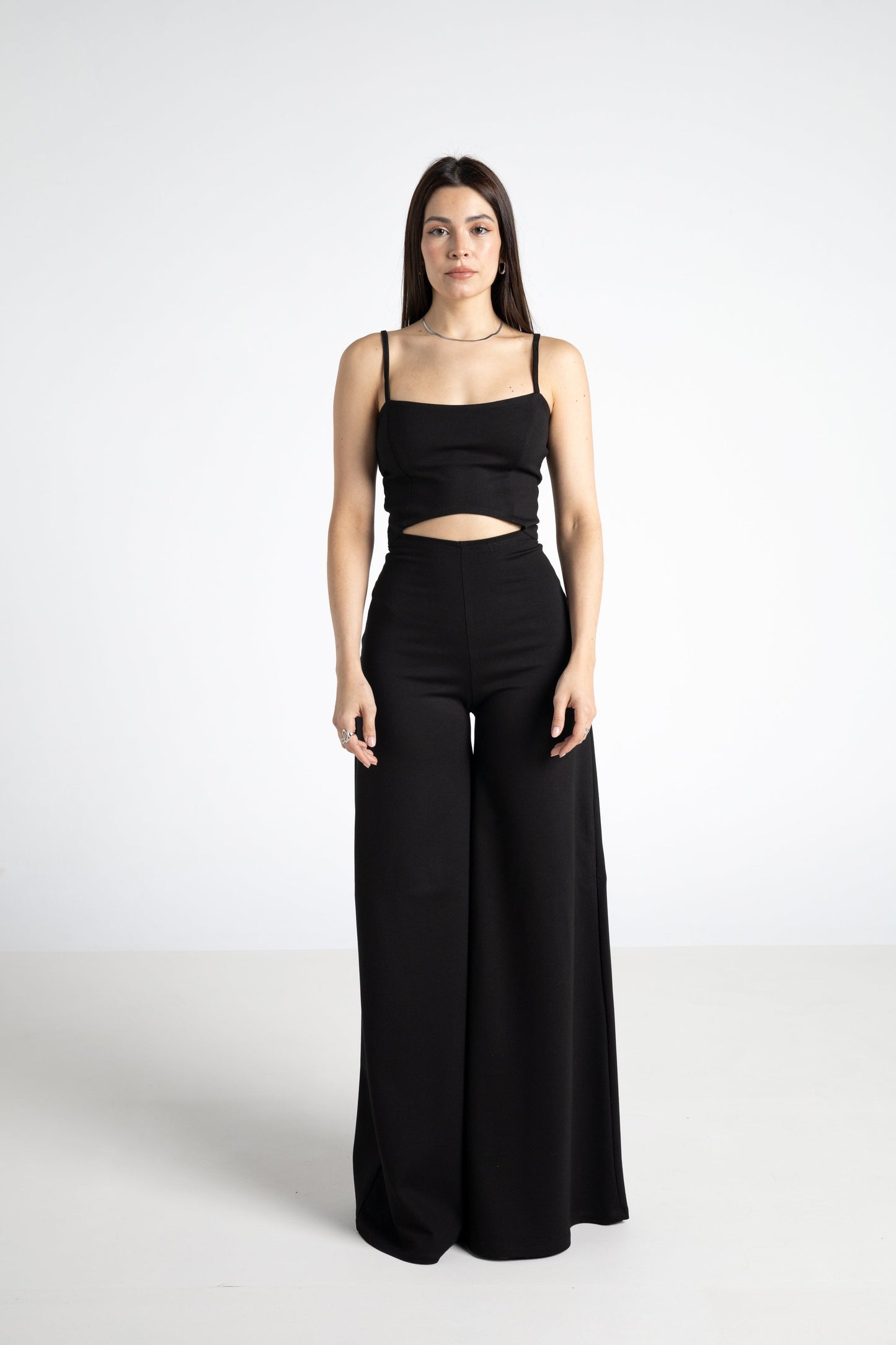Weit geschnittenes Jumpsuit Schwarz
