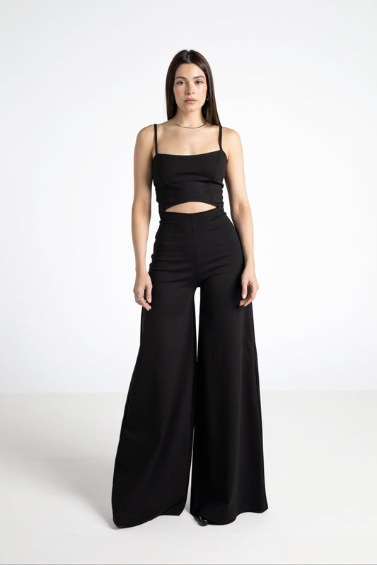 Weit geschnittenes Jumpsuit Schwarz
