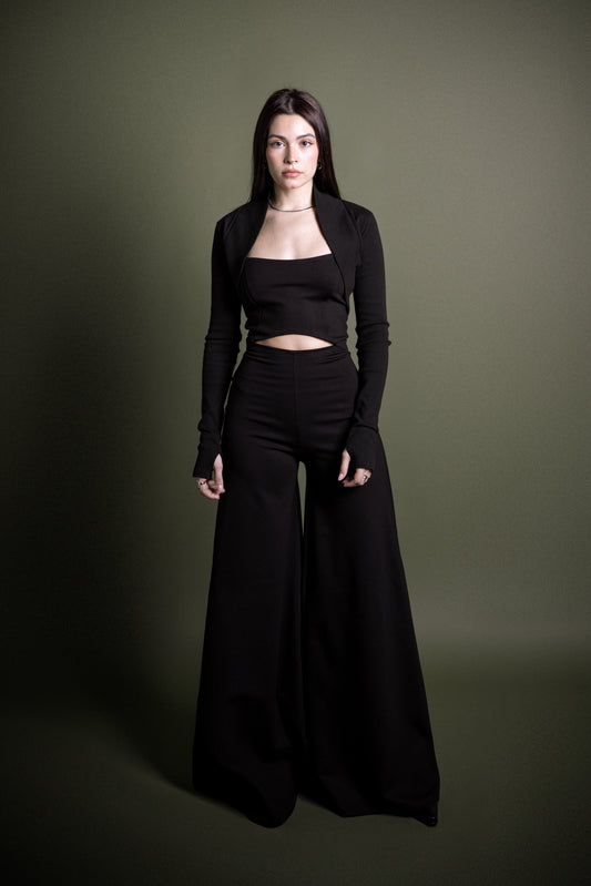 SET - GEMEINSAM KAUFEN UND SPAREN - Weit geschnittenes Jumpsuit + Bio-Baumwoll Shrug