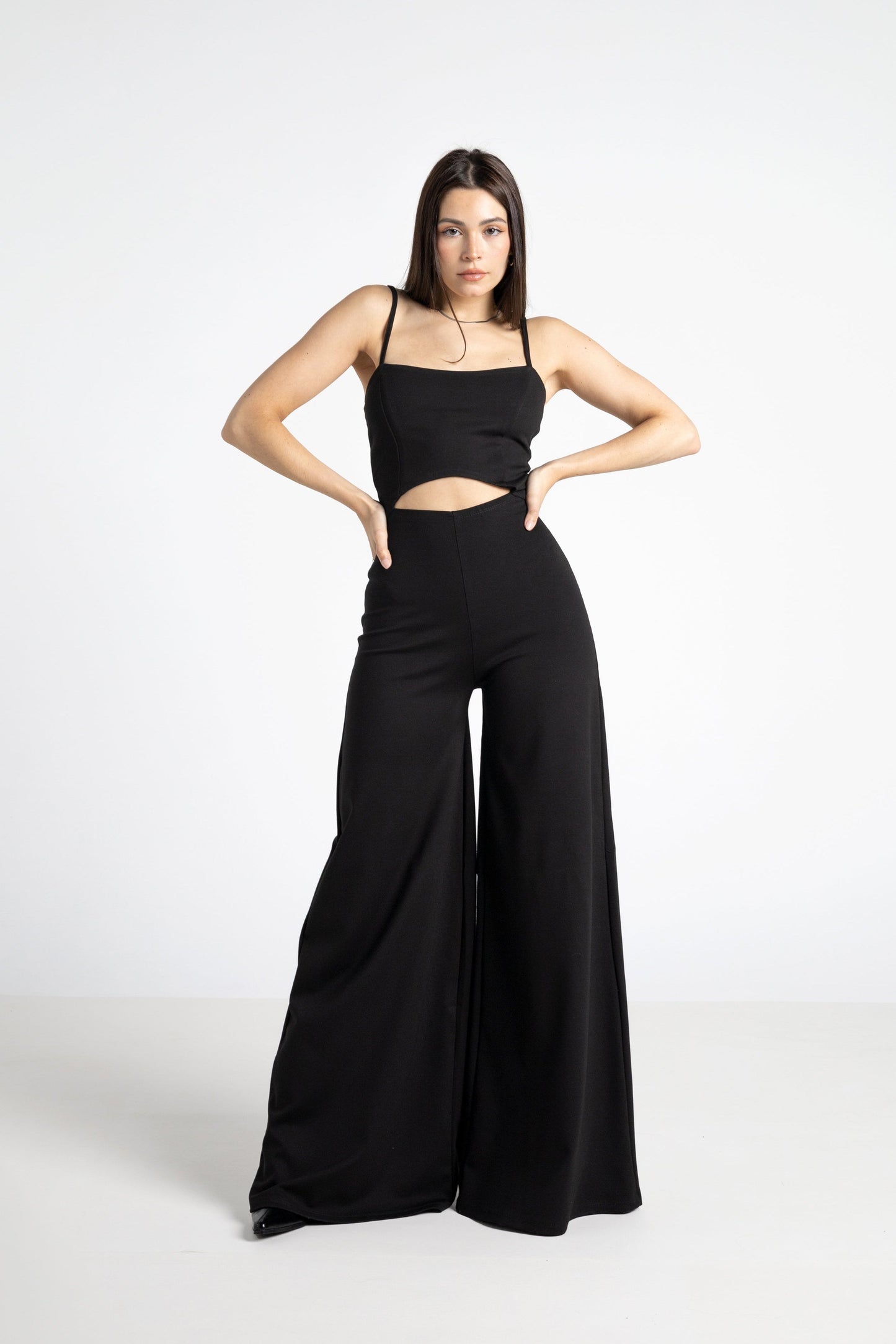 Weit geschnittenes Jumpsuit Schwarz