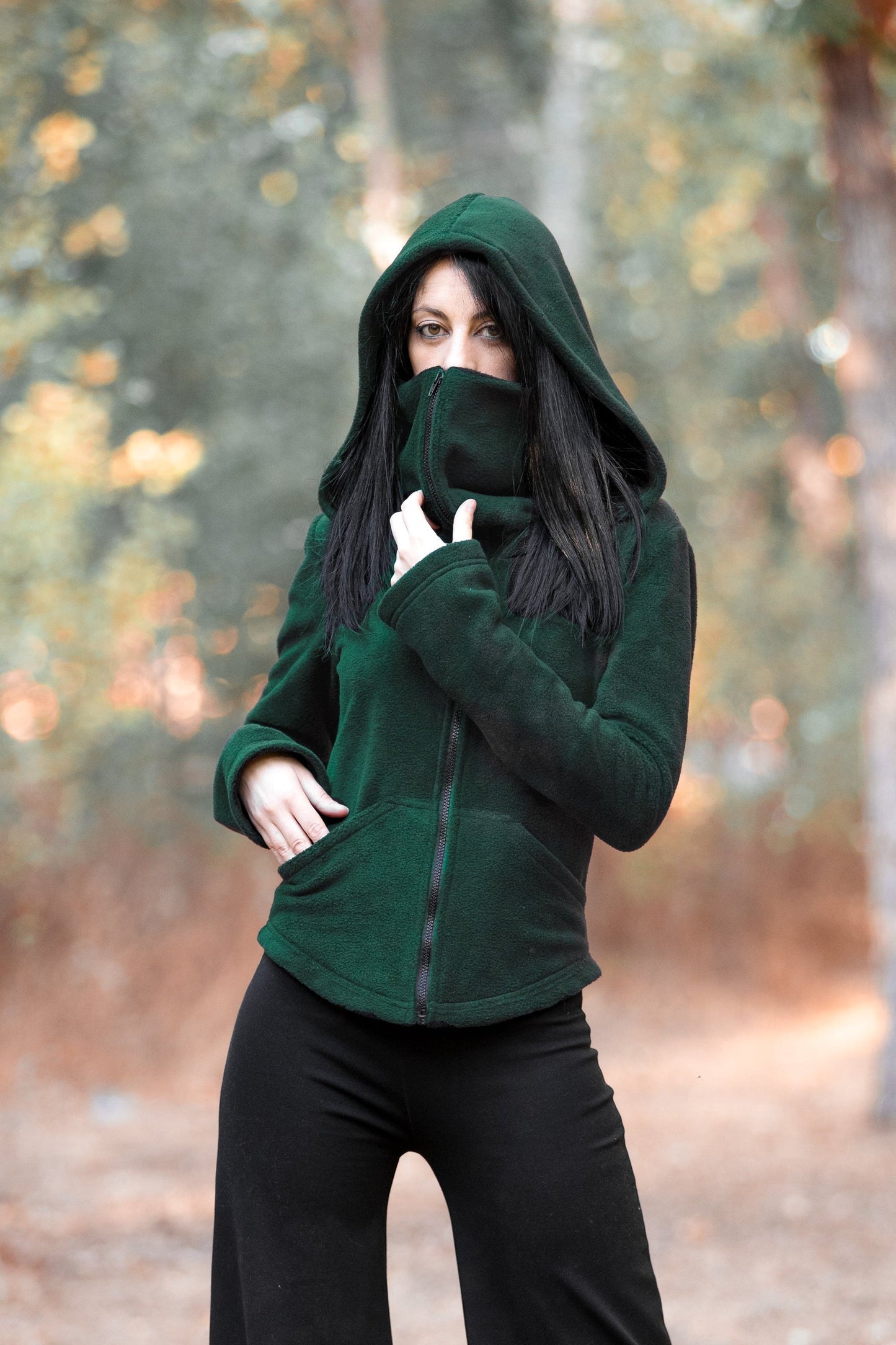 Gesichtsmasken-Zip-Hoodie