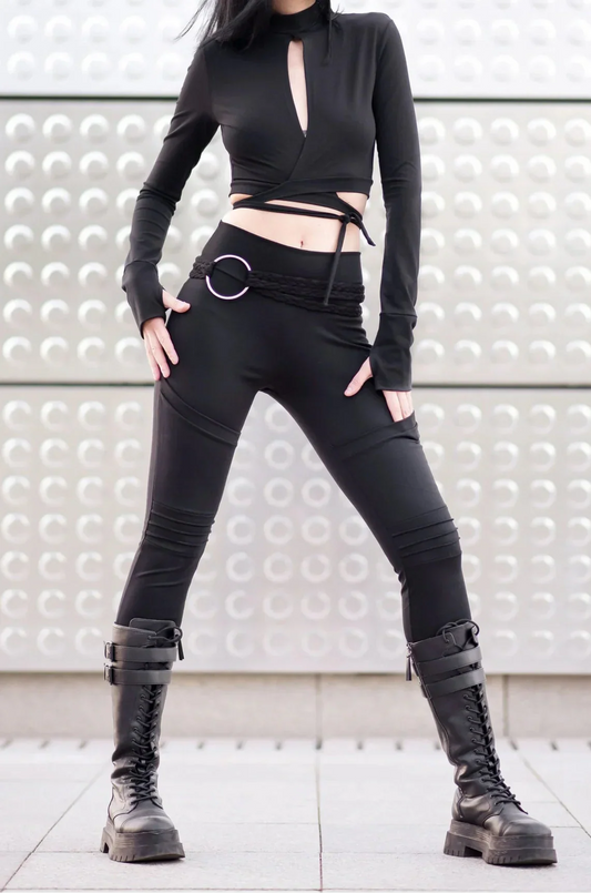 Steampunk Futuristische Stretch-Hosen